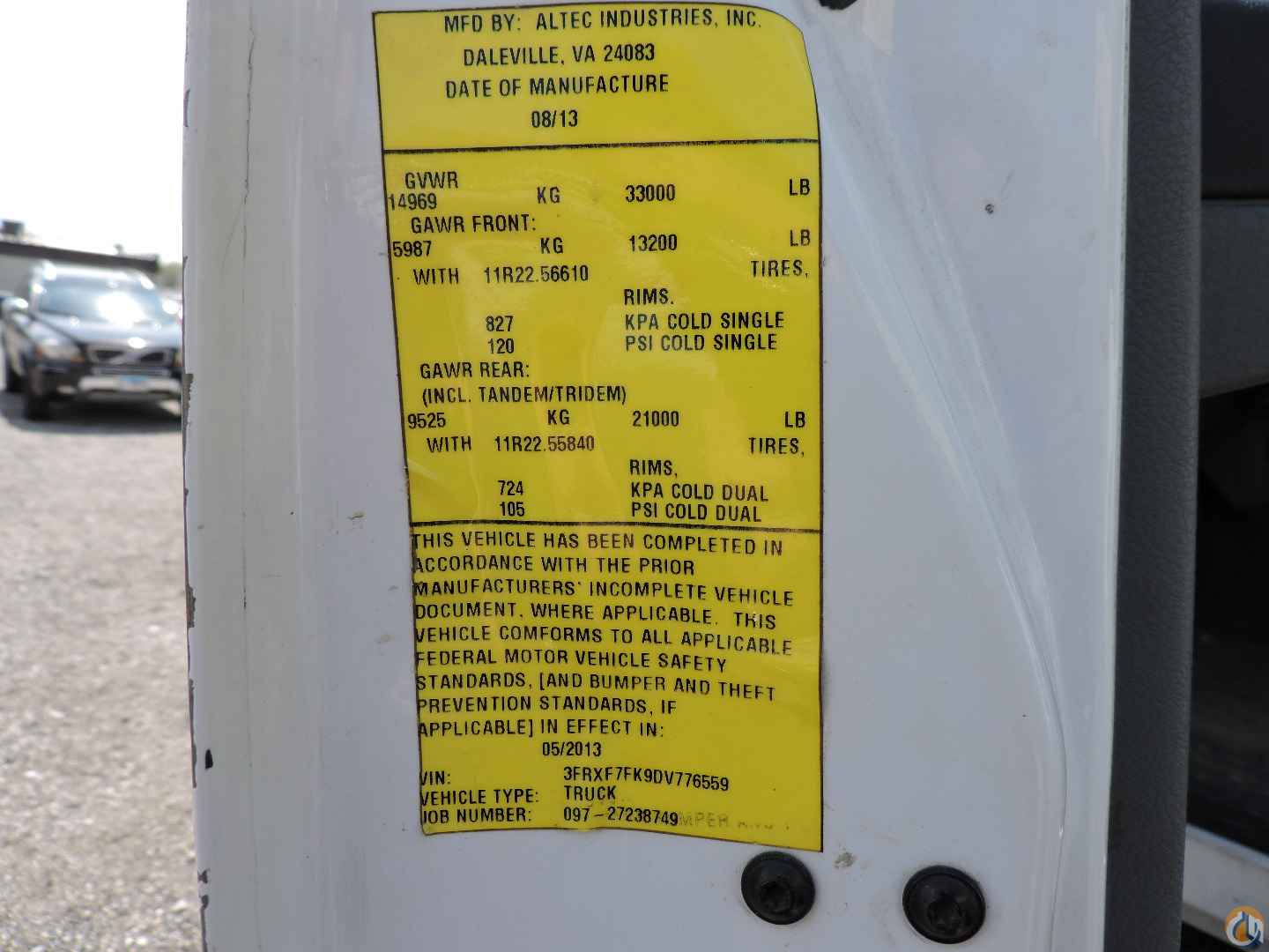 2013 Altec AA755 Bucket/Service Truck Crane for Sale or Rent in Hodgkins Illinois Crane Network image 10