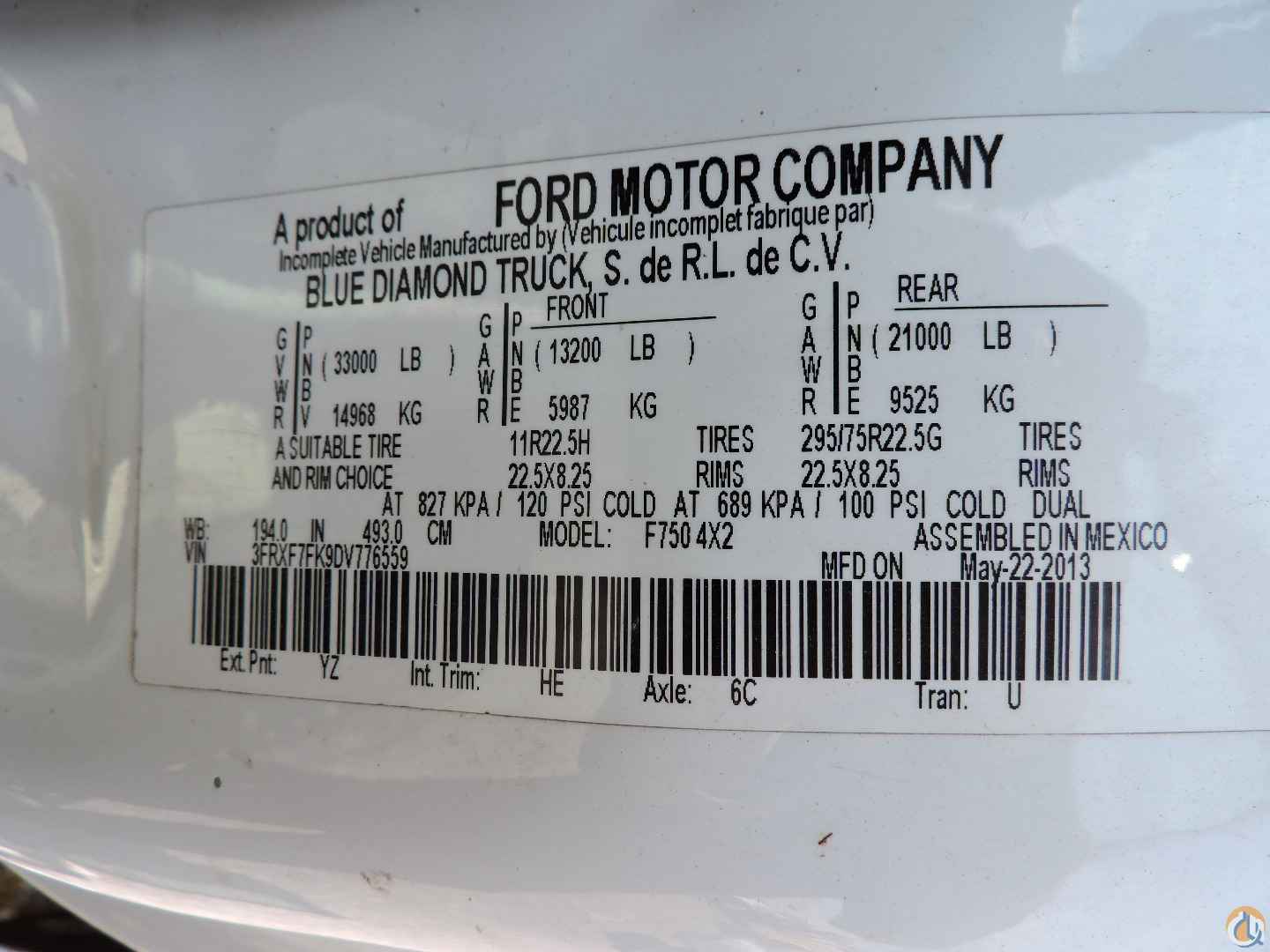 2013 Altec AA755 Bucket/Service Truck Crane for Sale or Rent in Hodgkins Illinois Crane Network image 11